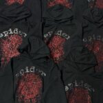 Sp5der OG Rhinestone Logo Hoodie Black the front side - Photo 3