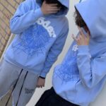 Sp5der Web Hoodie Sky Blue the front side - Photo 1