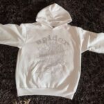 Sp5der OG Rhinestone Logo Hoodie White the front side - Photo 1