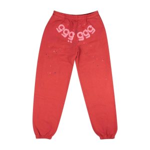 Photo 1 Sp5der 555555 Angel Number SweatpantSp5der Worldwide Red Angel Number 555 Sweatpants Red