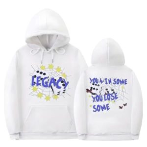 Photo 1 Sp5der 555555 Number Double Sided Print Hoodie the front and back side