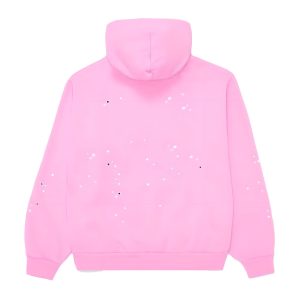 Sp5der Atlanta Hoodie Pink the back side - Photo 2