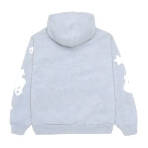 Sp5der Beluga Hoodie Heather Grey the back side - Photo 2