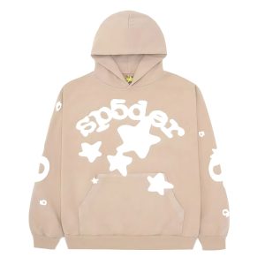 Photo 1 Sp5der Beluga Hoodie Light Brownthe front side