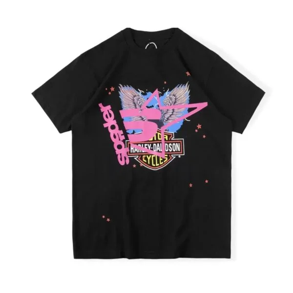 Sp5der-Harley-Davidson-T-Shirt-–-Black-600x600.jpg Sp5der Harley Davidson T-Shirt – Black - Image 1