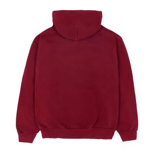 Sp5der Logo Hoodie Maroon the back side - Photo 2