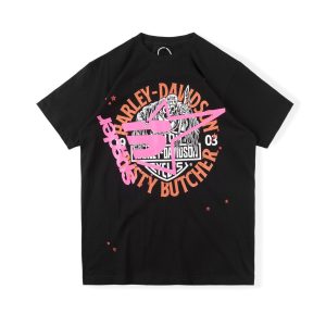 Group of athletic models showcasing the Sp5der Top Tees Sports Style T-shirts