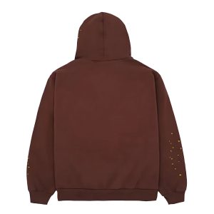 Sp5der-Web-Hoodie-Brown the back side - Photo 2