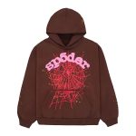 Sp5der-Web-Hoodie-Brown the front side - Photo 1