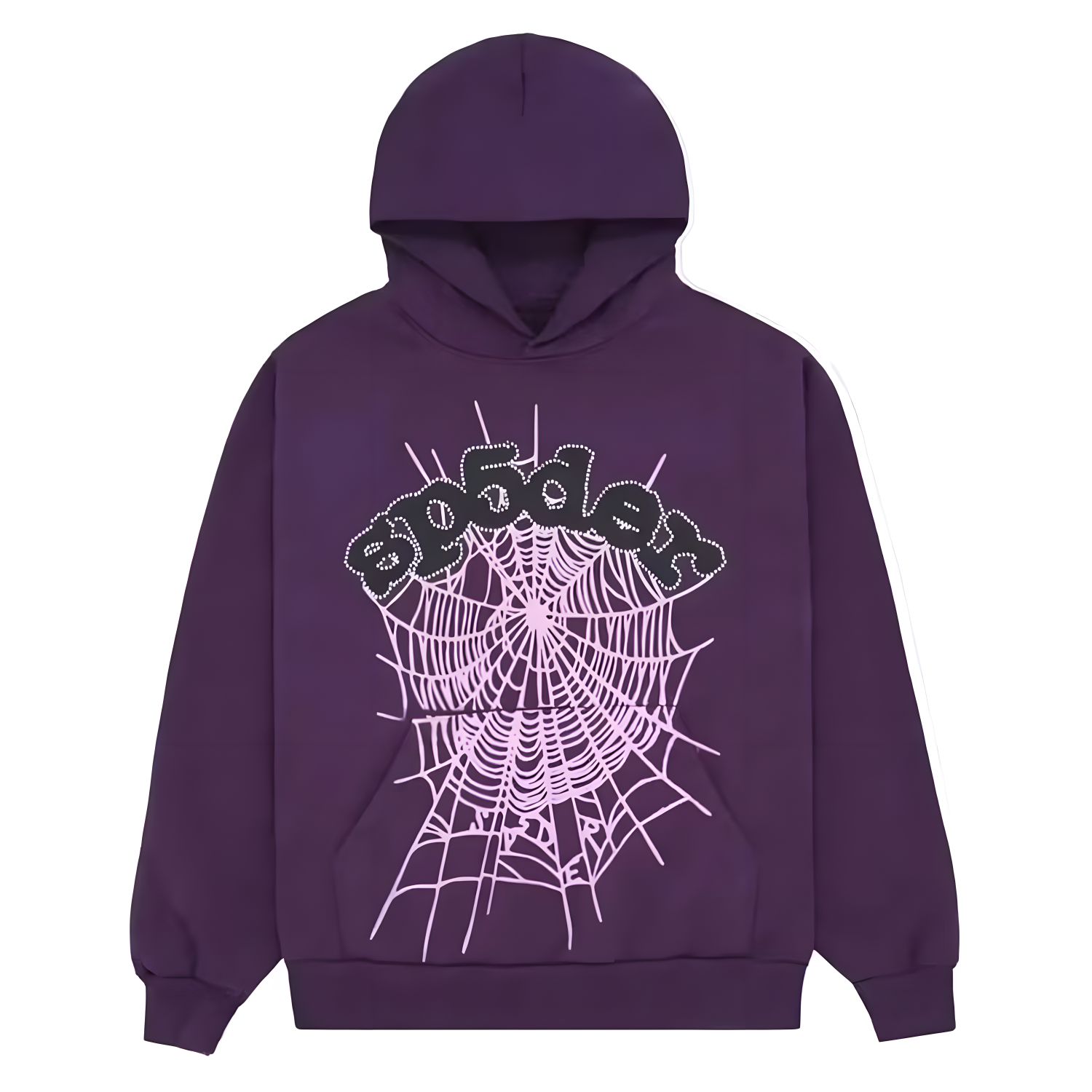 Sp5der-Web-Hoodie-Purple | sp5der-hoodie.com Sp5der Web Hoodie Purple the front side -Photo 1