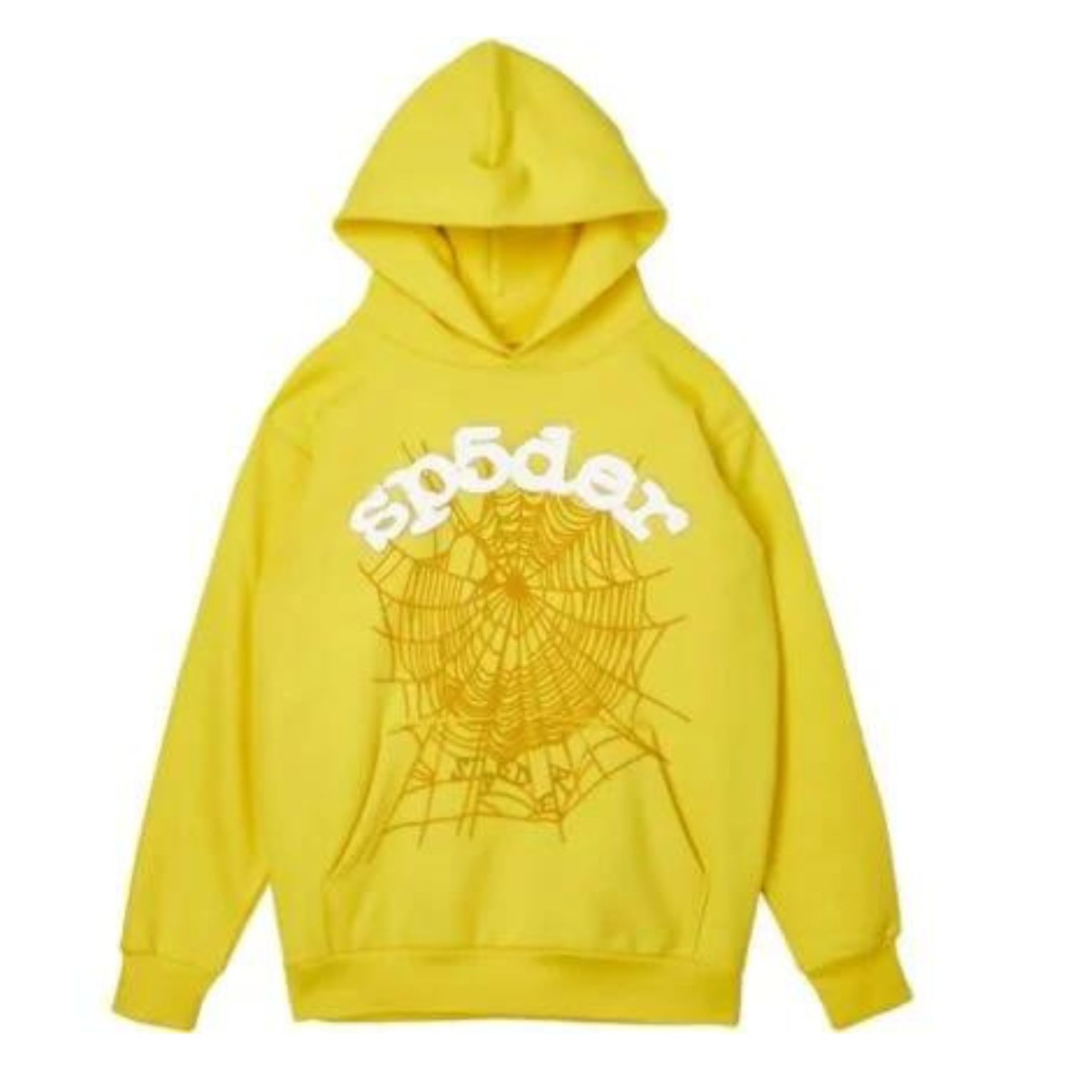 Sp5der Worldwide Young Thug Yellow Hooodie | sp5der-hoodie.com Sp5der Worldwide Young Thug Yellow Hooodie the front side - Photo 1