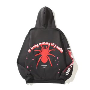 Spsden Worldwide Black Hoodie the back side - Photo 2