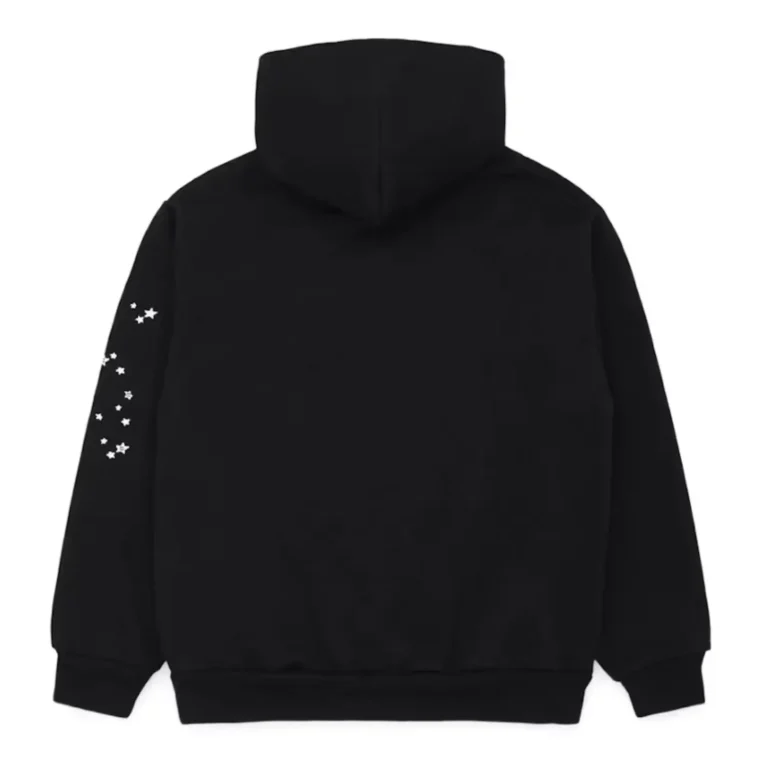 Sp5der OG Web Hoodie Black the back side - Photo 2