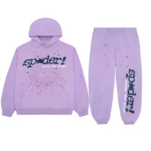 Photo 1 Sp5der Acai Tracksuit Purple from the front side