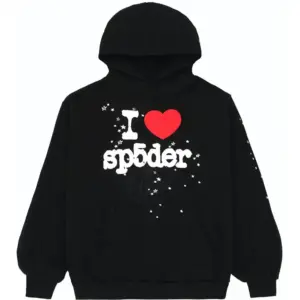Photo 1 Sp5der I Heart SP5 Souvenir Hoodie Black the front side