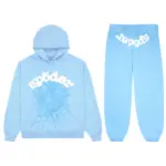 Photo 1 Sp5der Web Tracksuit-Sky Blue from the front side