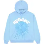 Sp5der Web Tracksuit-Sky Blue from the front side - Photo 2