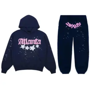 Photo 1 Sp5der Atlanta Tracksuit Navy from the front side