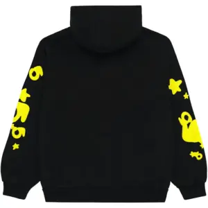 Sp5der Beluga Hoodie Onyx/Yellow the back side - Photo 2