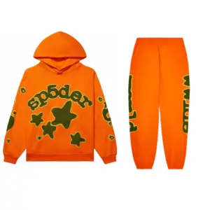 Photo 1 Sp5der beluga Tracksuit Orange from the front side