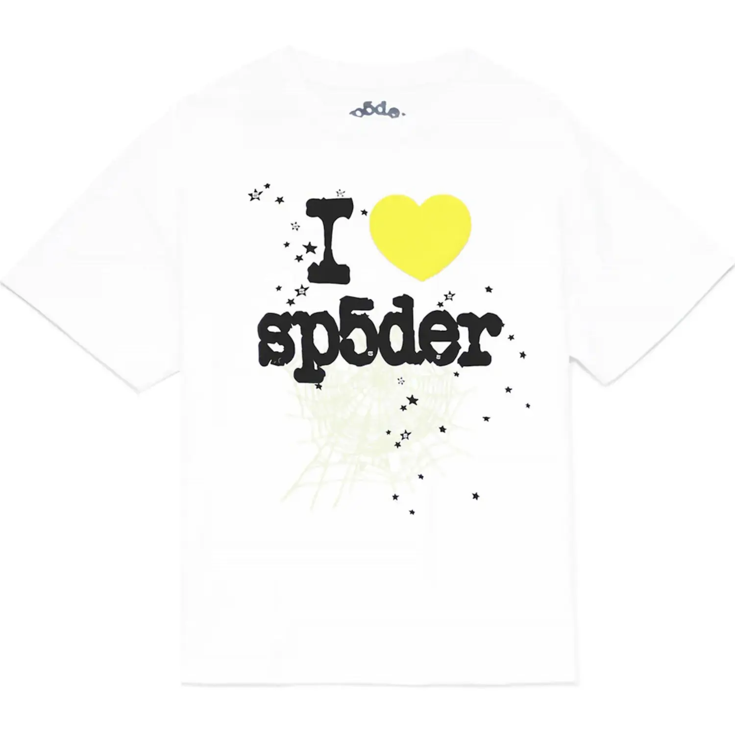 Sp5der Souvenir Tee Yellow | sp5der-hoodie.com Photo Sp5der Souvenir Tee Yellow from the front side