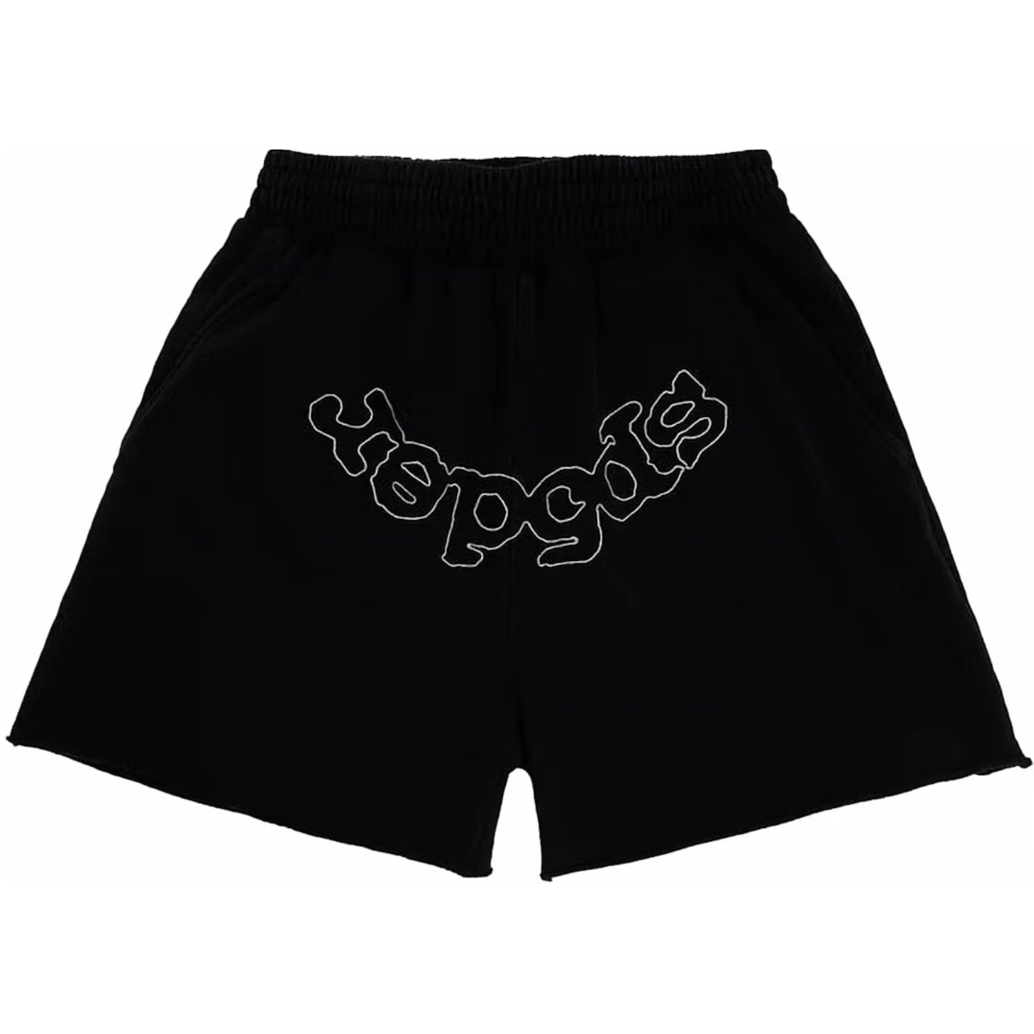 Sp5der OG LogoEmbroideredSweatshortBlack Sp5der OG Logo Embroidered Sweatshort in Black - Image 1