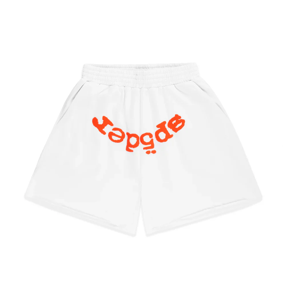 Sp5der OG Web V2 Sweatshort White Sp5der OG Web V2 Sweatshort White - Image 1