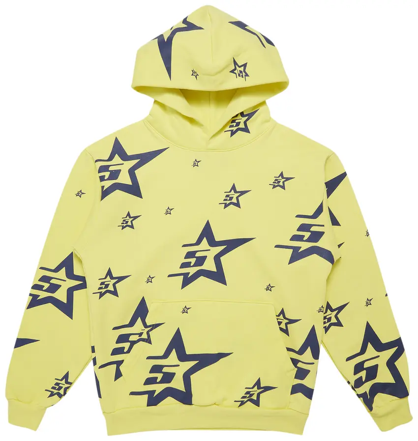 Sp5der-5Star-Hoodie-Yellow-1 Sp5der 5Star Hoodie Yellow - Image 1