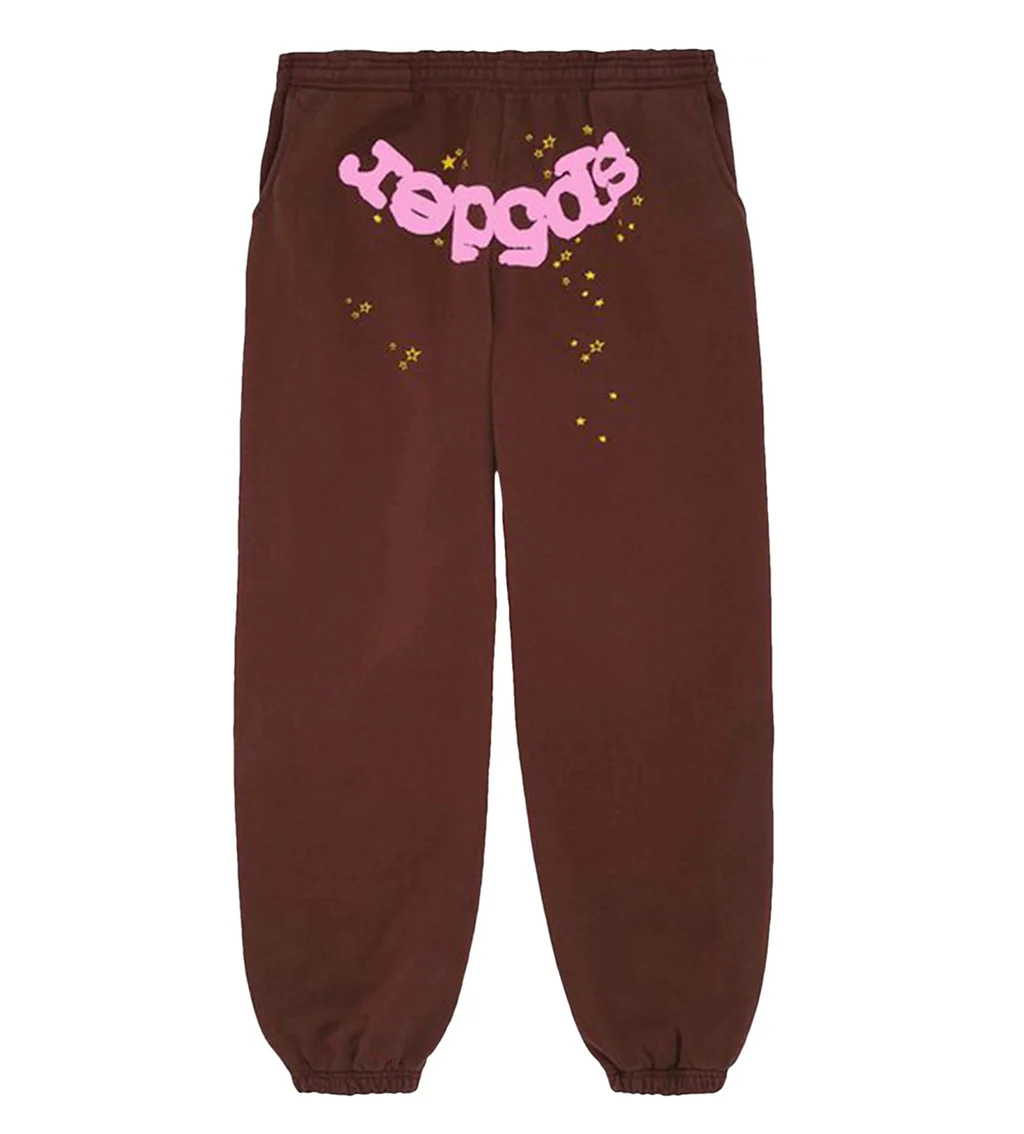 Sp5der-Classic-Sweatpant-Brown-1 Sp5der Classic Sweatpant Brown - Image 1