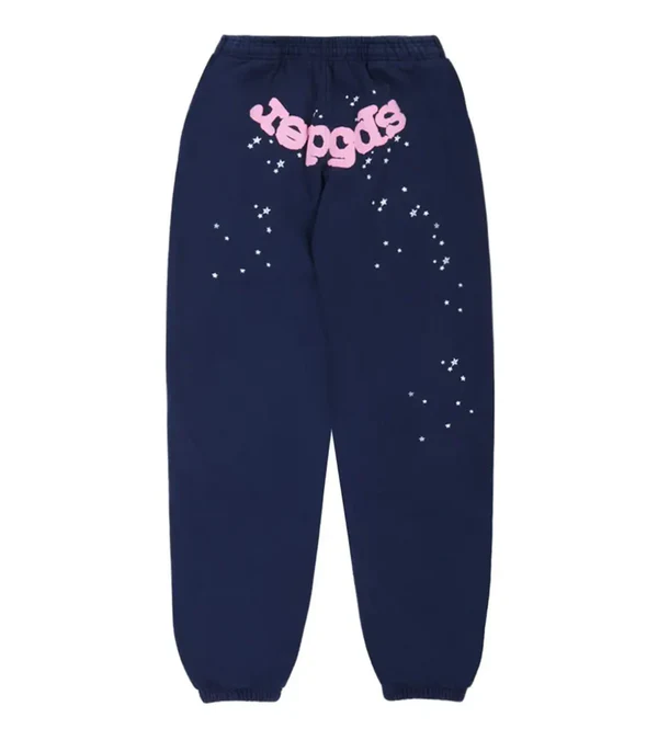 Sp5der-OG-Web-Sweatpants-Navy-1 Sp5der OG Web Sweatpants Navy - Image 1