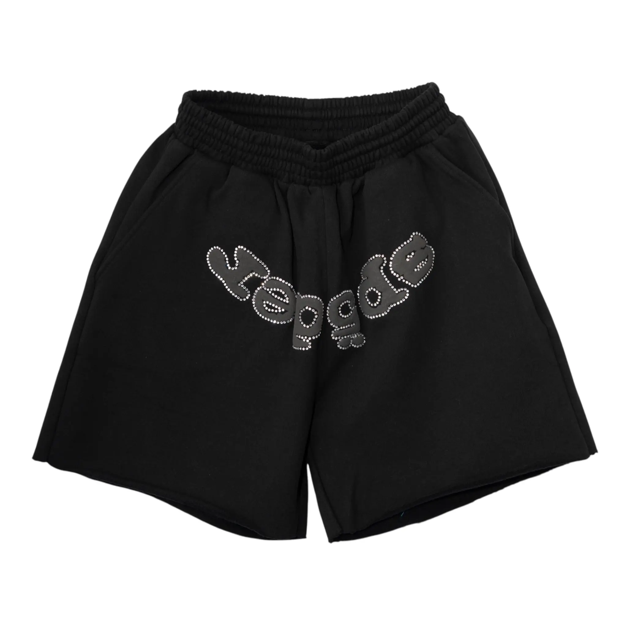 Sp5der-OG-Web-V2-Rhinestone-Sweatshorts-1 Sp5der OG Web V2 Rhinestone Sweatshorts - Image 1