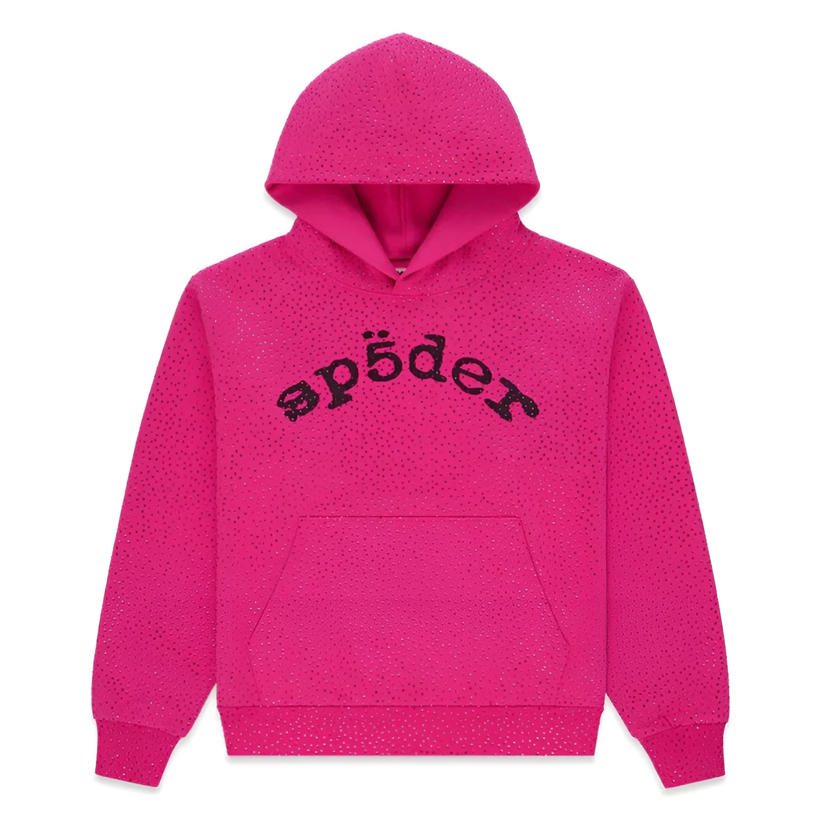 Sp5der-Rhinestone-Logo-Hoodie-Pink-6 Sp5der Rhinestone Logo Hoodie Pink - Image 1