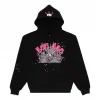 Sp5der Angel Number Hoodie Black