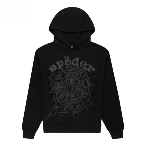 Sp5der Phantom Web Hoodie Black