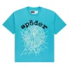 Sp5der OG Web V2 Tee – Cyan