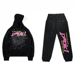 Sp5der P*NK Tracksuit Black