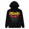Sp5der Atlanta Star-Print Hoodie Black
