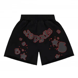 Sp5der Beluga Outline Sweatshort Black