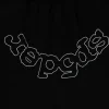 Sp5der OG Logo Embroidered Sweatshort in Black