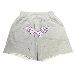 Sp5der OG Web Logo Sweat Short Heather Grey