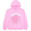 Sp5der OG Web Hoodie Pink