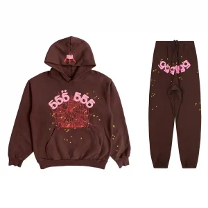 Sp5der Angel Number Tracksuit Brown