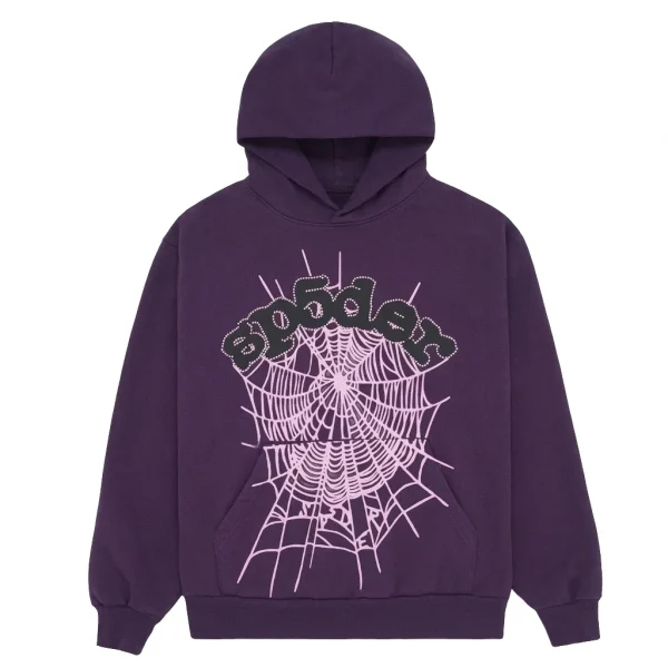 Sp5der Web Hoodie Purple