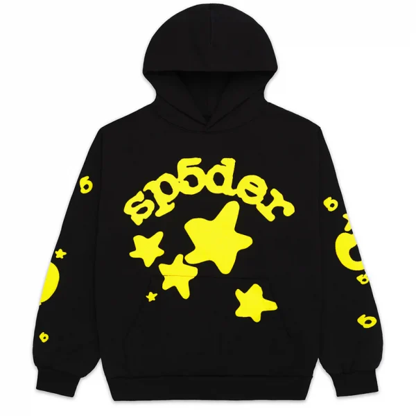 Sp5der Beluga Hoodie Onyx/Yellow