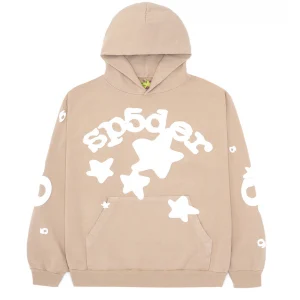 Sp5der Beluga Hoodie Light Brown