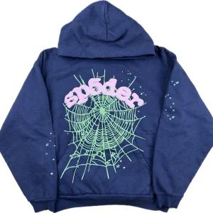 Sp5der OG Web Hoodie Blue