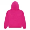 Sp5der Rhinestone Logo Hoodie Pink