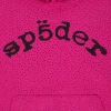 Sp5der Rhinestone Logo Hoodie Pink