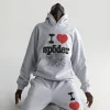 Sp5der Souvenir Hoodie Heather Grey