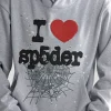 Sp5der Souvenir Hoodie Heather Grey